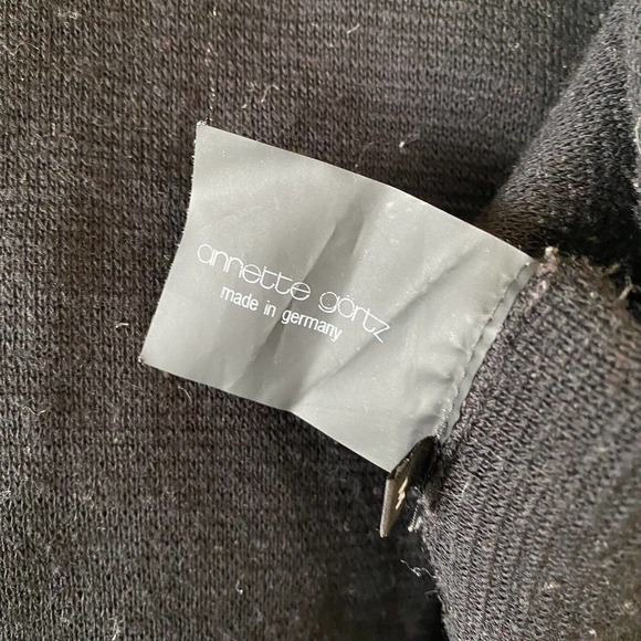 Annette Gortz Women's Wool Blend Full Zip Cardigan Sweater Jacket M Dark Grey - Picture 6 of 7